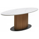 Стол CARY 220 цвет БЕЛЫЙ МРАМОР M326/ Каркас OAK, ®DISAUR