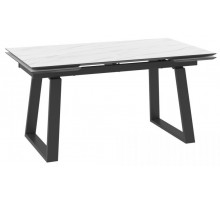 Стол Барон 160(220)x90, Мрамор светлый Compakt cer/черный