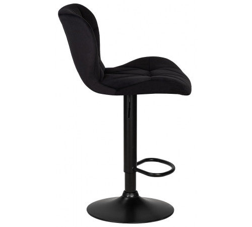 Стул барный DOBRIN BARNY BLACK BlackBase-LM черный велюр (MJ9-101)
