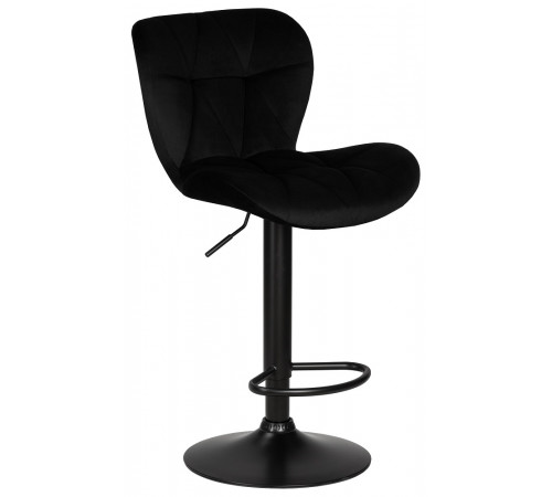 Стул барный DOBRIN BARNY BLACK BlackBase-LM черный велюр (MJ9-101)