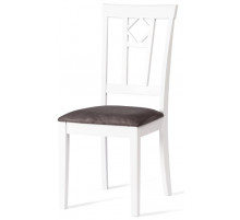 Стул Камилла сиденье мягкое (CAMILLE SOFT)  дерево гевея, МДФ, 44х54х95, pure white (402) , ткань, серый