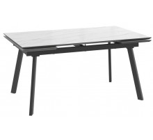 Стол DikLine ALT160, керамопласт 160(40+40)x90, МРАМОР СВЕТЛЫЙ МОДЕРН/ЧЕРНЫЙ, (1 уп.)