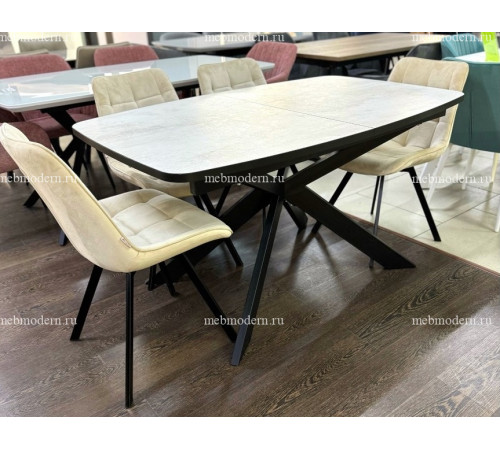 Обеденная группа B140 ХБ/226 B03 BEIGE черный каркас