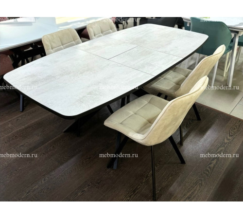 Обеденная группа B140 ХБ/226 B03 BEIGE черный каркас