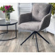 Стул MEADOW 360 град. поворот. Темно-серый XD841-16, букле / черный каркас, ®DISAUR