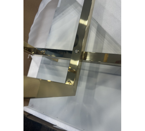 Стол-консоль Гарда P-MJ-003, 120х40х76 см, коричневый/золото