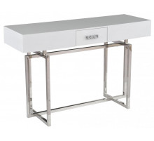 Стол-консоль Гарда P-MJ-003, 120х40х76 см, белый/хром