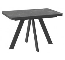 Cтол DikLine AKD120, керамика 120(160)х80, STONE BLACK ST CER/ЧЕРНЫЙ (2 уп.)
