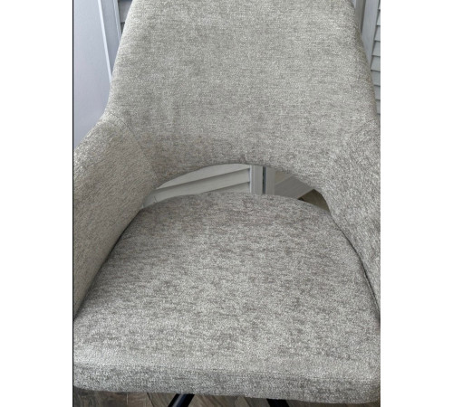 Стул NURI 180 град. поворот. 3018-03 светло-серый, шенилл/ черный каркас, ®DISAUR