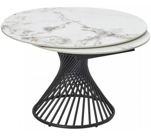 Стол BUENO 120 GLOSS GOLDEN JADE SOLID CERAMIC / BLACK, ®DISAUR