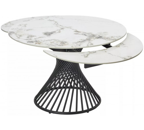 Стол BUENO 120 GLOSS GOLDEN JADE SOLID CERAMIC / BLACK, ®DISAUR