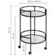 Cервировочный стол Kotani 50х79 black / clear