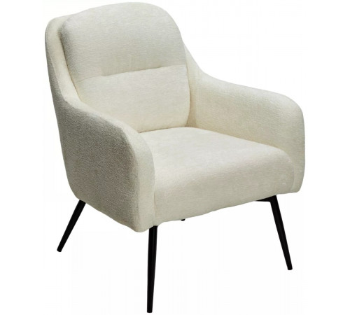 Кресло ARGOS 3018-01 белый, шенилл / черный каркас, ®DISAUR