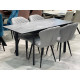 Обеденная группа LK110 серая керамика/239М B22 GREY черный каркас