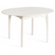 Стол Диамант/DIAMANTE круглый бук, мдф, шпон дуба, 100 х 100+30 х 75 см, Ivory white