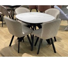 Обеденная группа BK100 БМ/219 B03 BEIGE, ножки черные