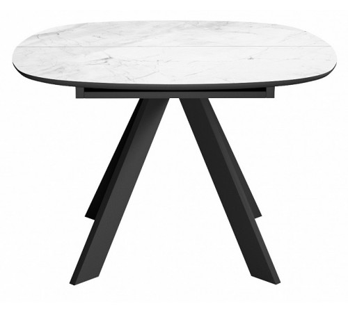 Стол DikLine BK100 Керамика Белый мрамор/подстолье черное/опоры черные