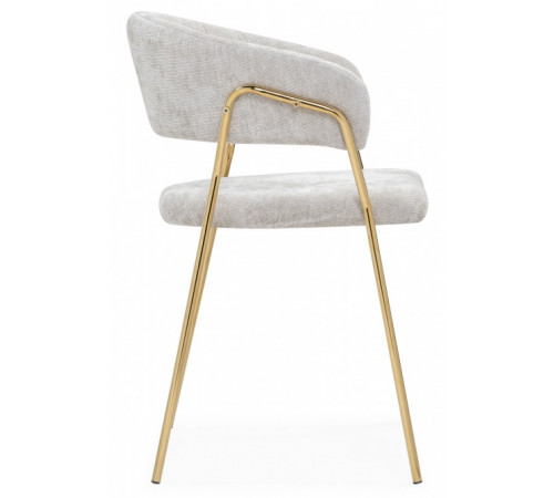 Стул на металлокаркасе Kamelia 1 light gray fabric / gold