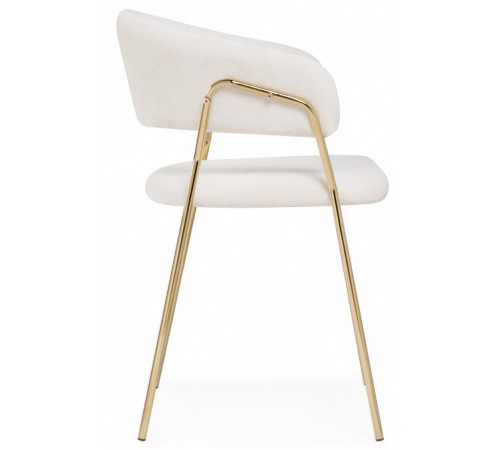 Стул на металлокаркасе Kamelia 1 white fabric / gold