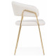 Стул на металлокаркасе Kamelia 1 white fabric / gold