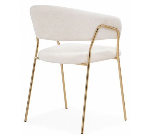Стул на металлокаркасе Kamelia 1 white fabric / gold