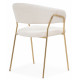 Стул на металлокаркасе Kamelia 1 white fabric / gold