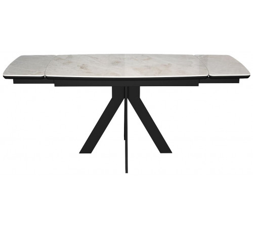Стол DikLine DKU120 Керамика Italian Grey (глянец серый)/подстолье черное/опоры черные (2 уп.)