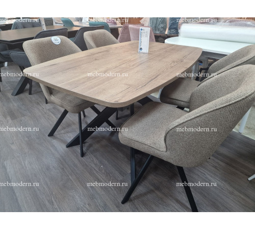 Стул DikLine 233 поворотный NS04 CREAM, ножки черные