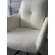 Стул MEADOW 360 град. поворот. Белый XD841-01, букле / черный каркас, ®DISAUR