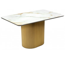 Стол Festa 140x85x77см, керамогранит Calacatte gold мрамор