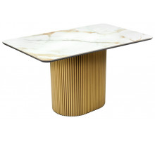 Стол Festa 140x85x77см, керамогранит Calacatte gold мрамор