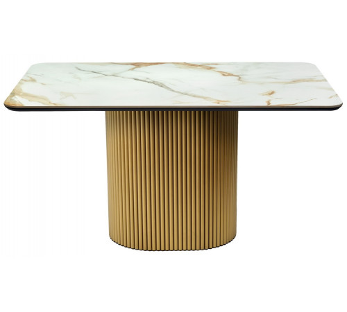 Стол Festa 140x85x77см, керамогранит Calacatte gold мрамор