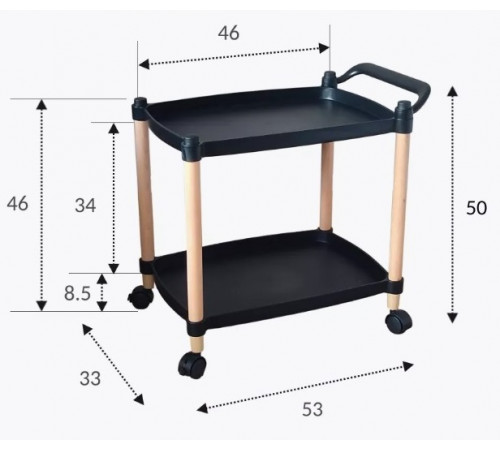 Сервировочный столик EWP1006 Black