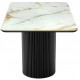 Стол Festa 140x85x77см, керамогранит Calacatte gold, черный