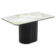 Стол Festa 140x85x77см, керамогранит Calacatte gold, черный