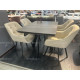 Обеденная группа DM120 Хромикс бронза/252М поворотный, B03 BEIGE, ножки черные