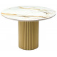 Стол Aura D110, керамогранит Calacatte gold, золото