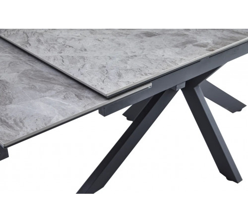 Стол DT777 Серый керамика (глянцевый)/черный каркас