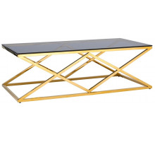 Стол журнальный CS-06G Тонированное стекло/Gold