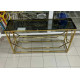 Стол-консоль BS-1536G Тонированное стекло/Gold