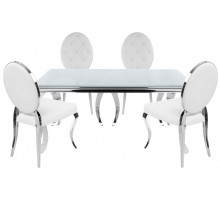 Обеденная группа Sondal/Odda White chrome