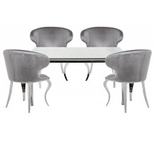 Обеденная группа Камеи white / gray
