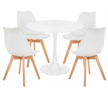 Обеденная группа Зарту white / wood