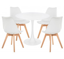 Обеденная группа Зарту white / wood