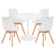 Обеденная группа Зарту white / wood