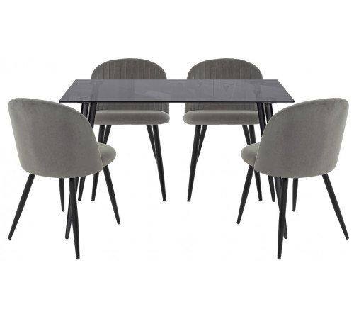 Обеденная группа Сариел dark gray / black