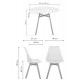 Обеденная группа Номиа 80 white / wood