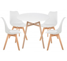 Обеденная группа Номиа 80 white / wood