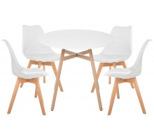 Обеденная группа Номиа 90 white / wood