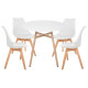 Обеденная группа Номиа 80 white / wood